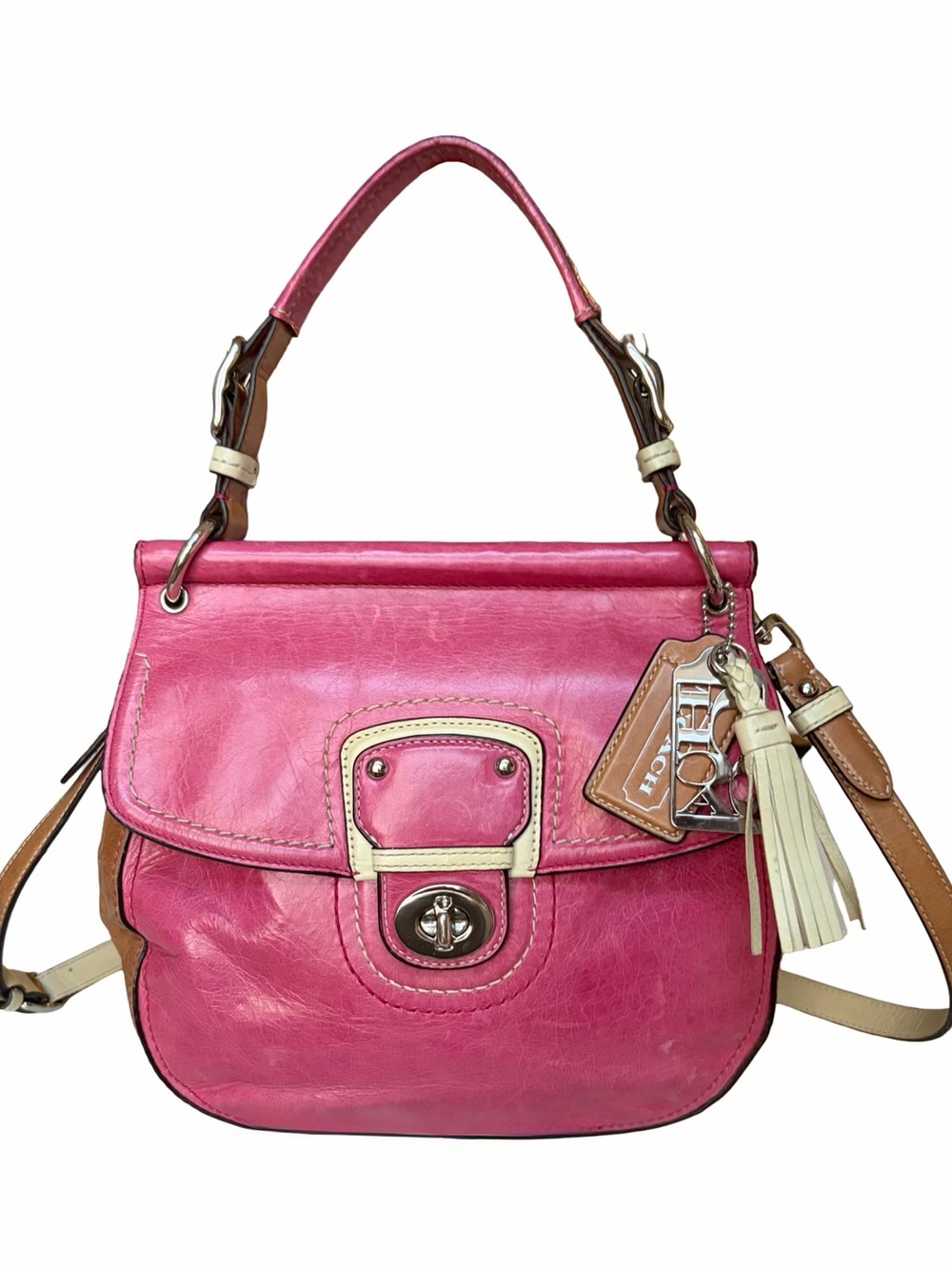 COACH Legacy Limited Edition Willis Pink Vachetta Leather Flap Bag - Picture 15 of 15